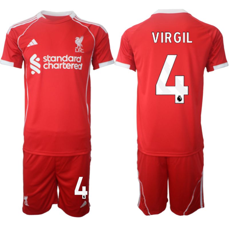 Men 2025-2026 Season Club Liverpool home red 4 Soccer Jersey